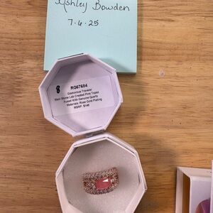 Glamorous Rose Gold Pink Topaz Ring